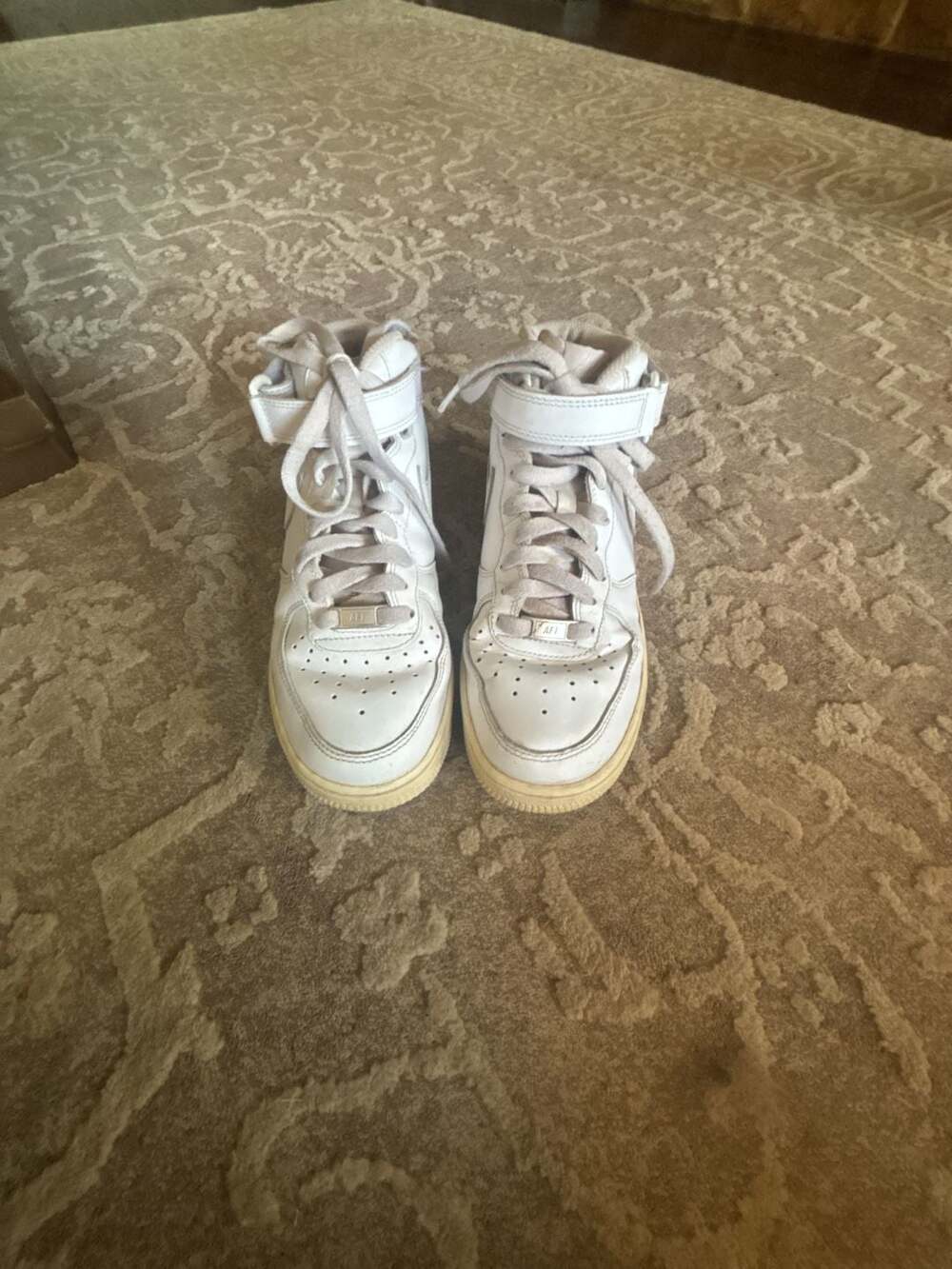 Nike Air Force 1 Mid '07 Triple White Basketball Sneakers